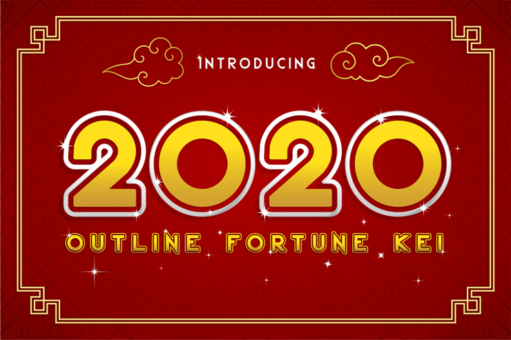 2020 Outline Fortune Kei字体 2