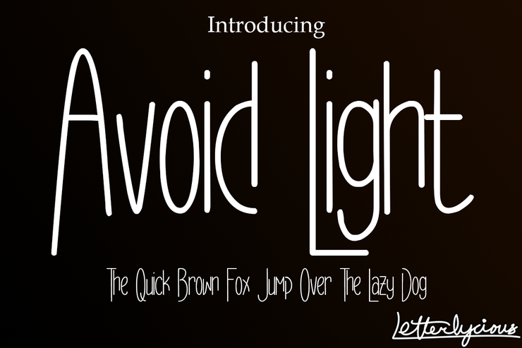 Avoid Light字体 2