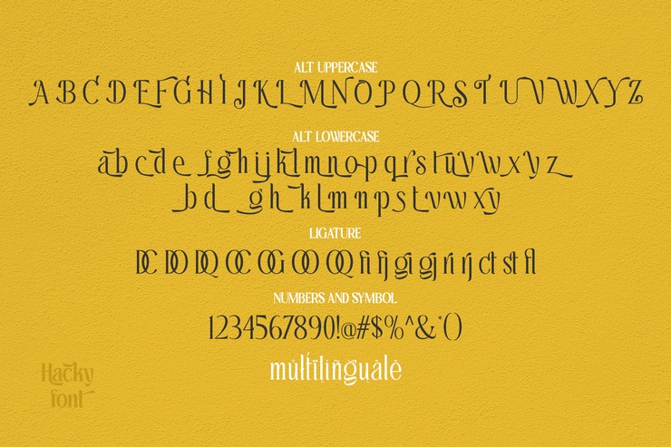 Hacky Light字体 8