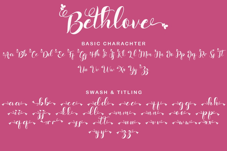 Bethlove字体 5