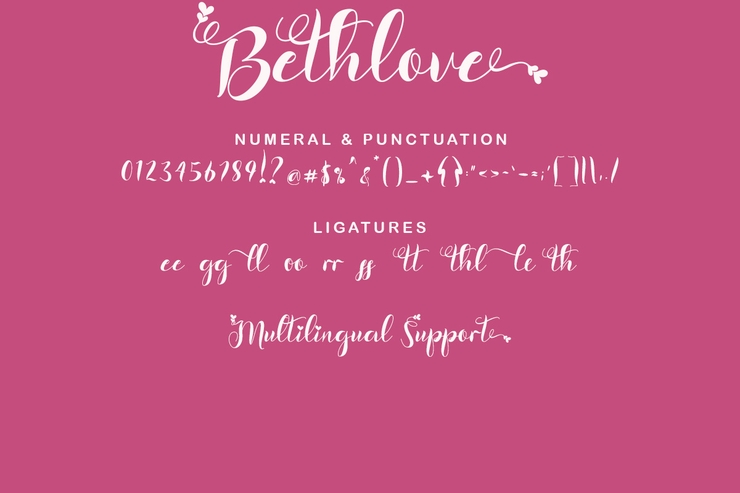 Bethlove字体 7