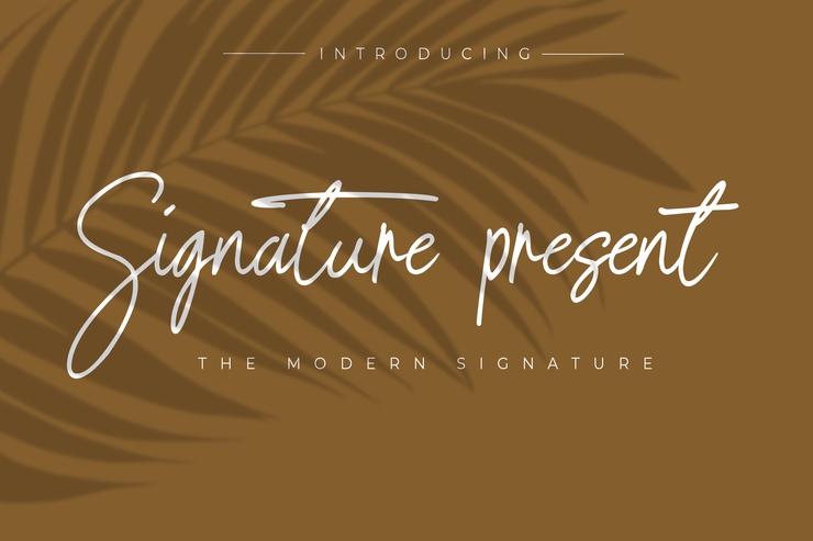 Signature present字体 1