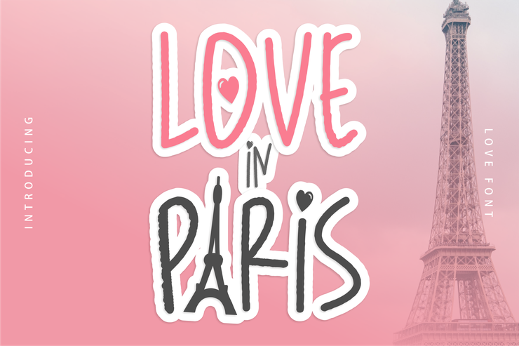 Love in Paris字体 3