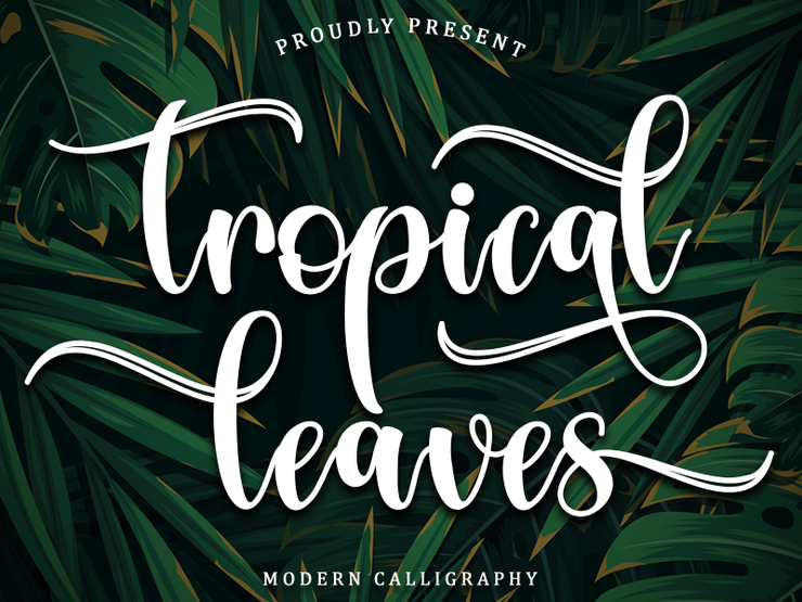 Tropical Leaves字体 7