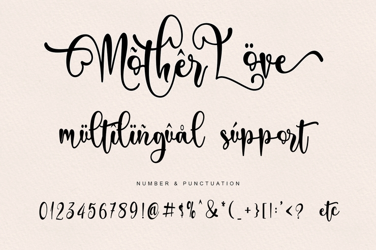 Mother Love字体 1