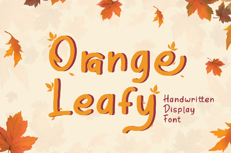 Orange Leafy Display字体 6