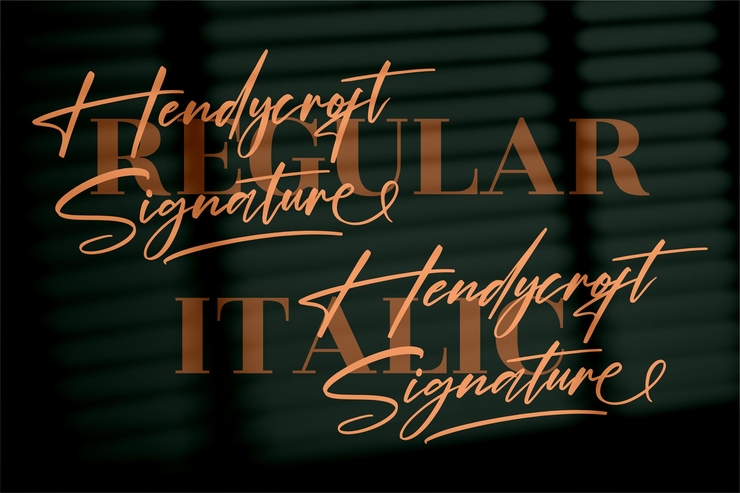 Hendycroft Signature字体 6