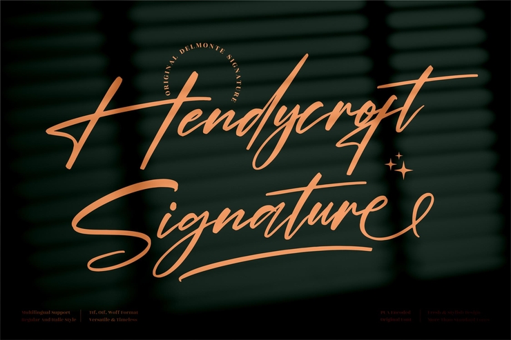 Hendycroft Signature字体 10