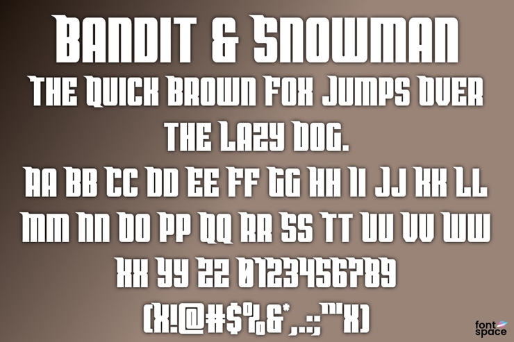 Bandit & Snowman字体 4