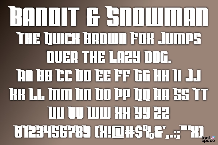 Bandit & Snowman字体 7