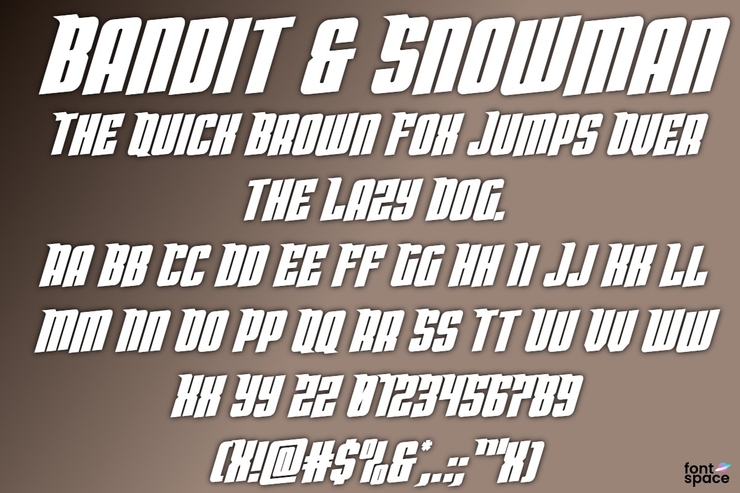 Bandit & Snowman字体 8