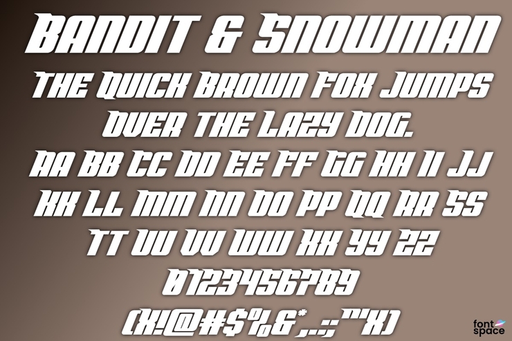 Bandit & Snowman字体 9