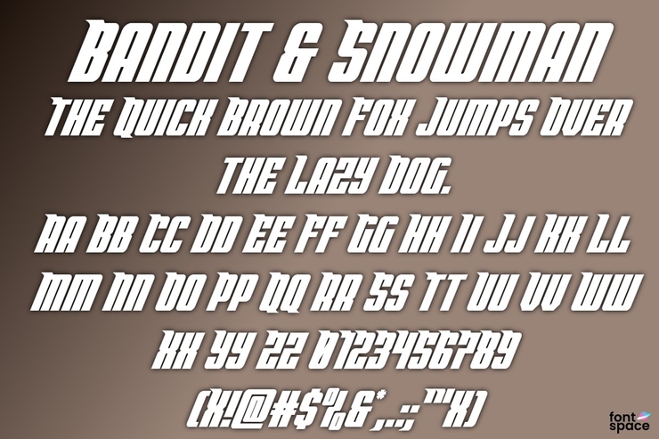 Bandit & Snowman字体 10