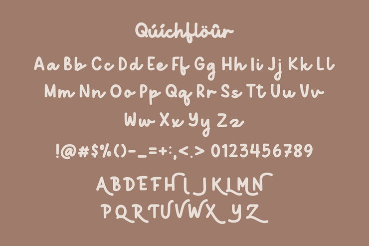 Quichflour字体 7