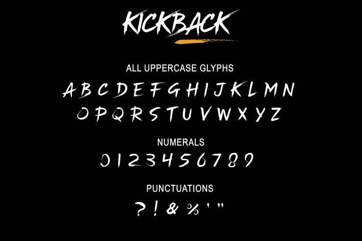 Kickback字体 8
