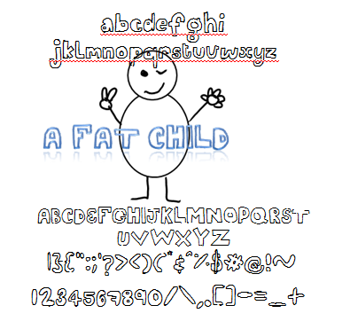 A fat child字体 2