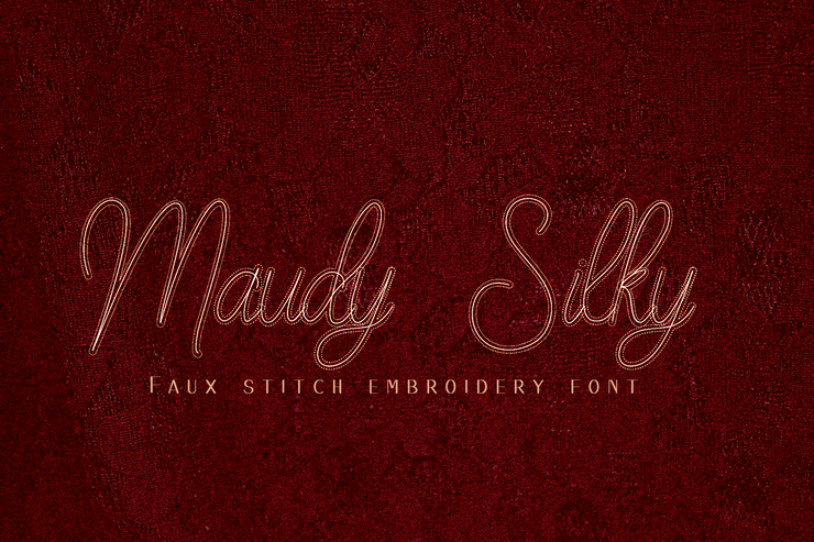 Maudy Silky Stitch字体 6