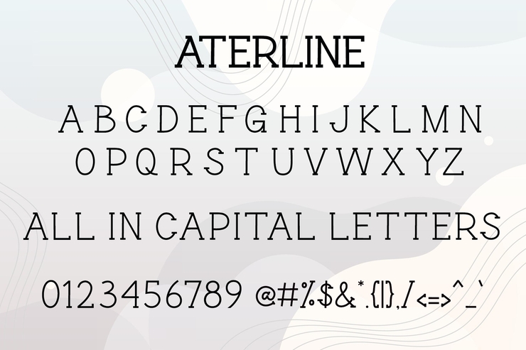 Aterline字体 4