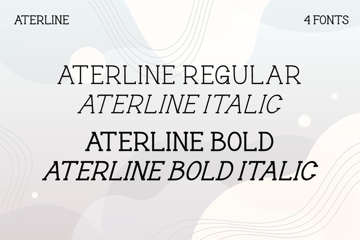 Aterline字体 6