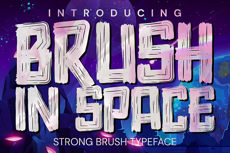 brush in space字体 1