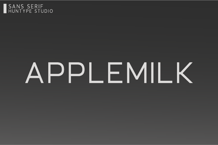 Applemilk字体 1