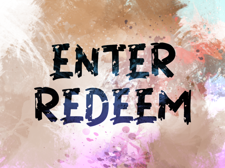 e Enter Redeem字体 1