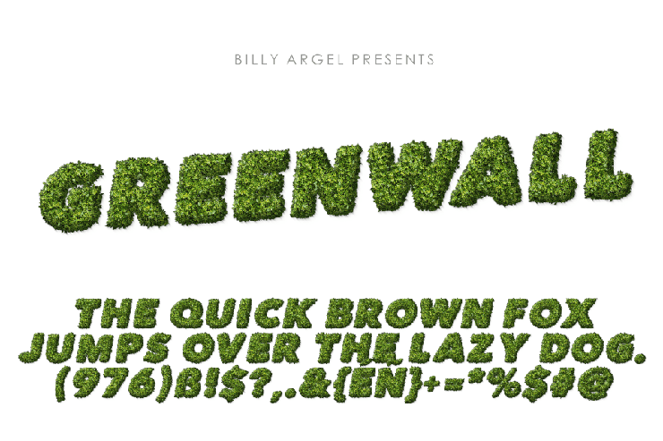 GREENWALL字体 9