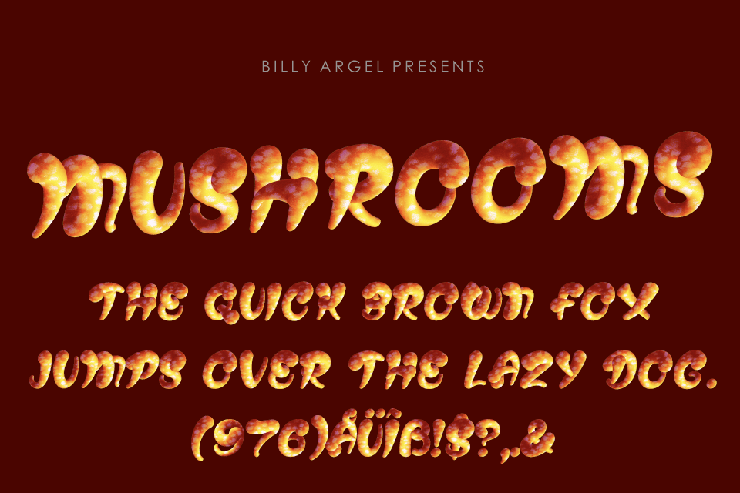 MUSHROOMS bold Exp字体 3