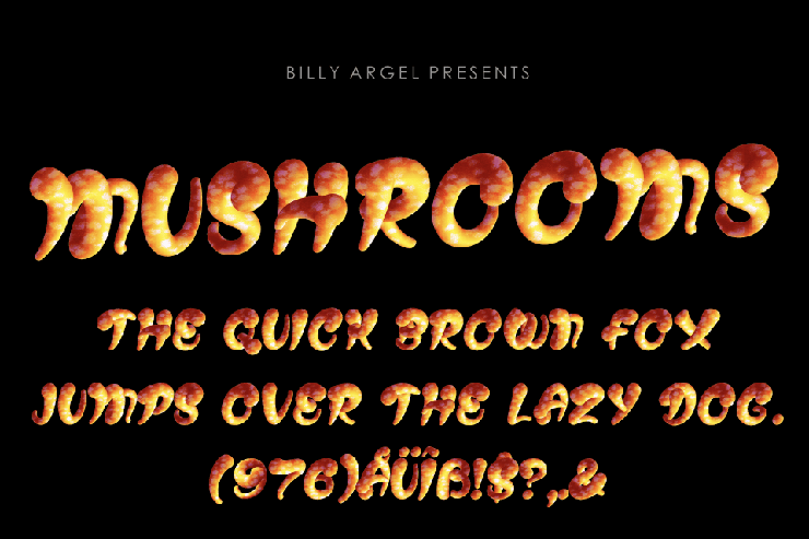 MUSHROOMS bold Exp字体 5