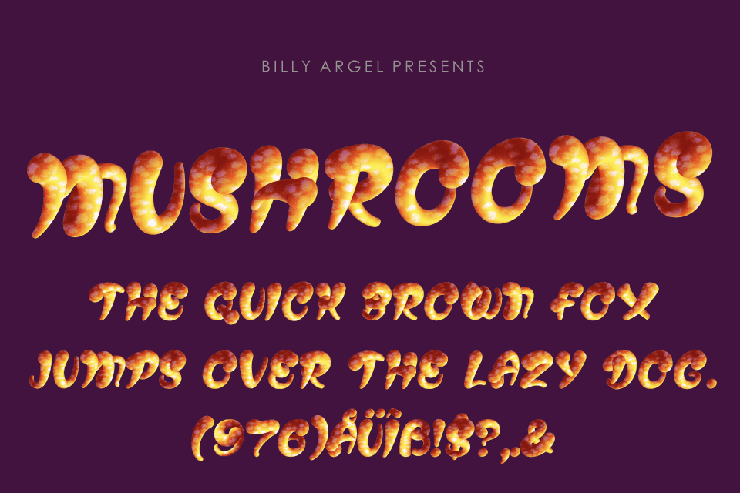 MUSHROOMS bold Exp字体 8