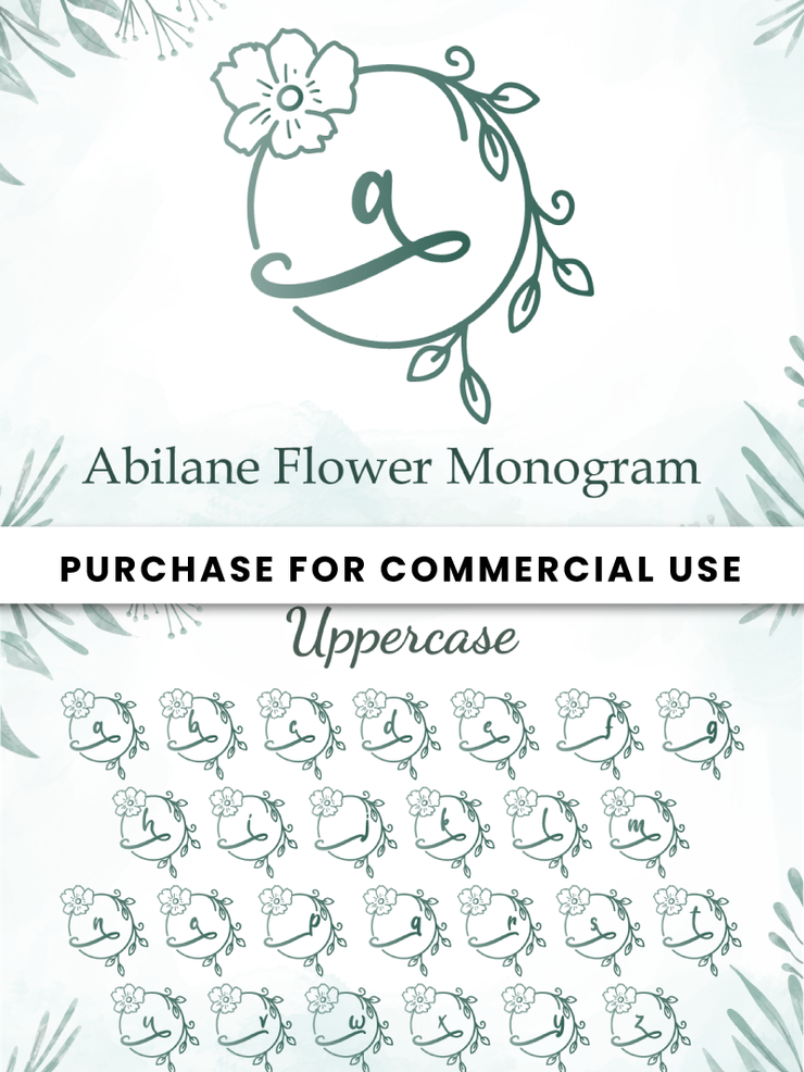 Abilane Flower Monogram字体 1