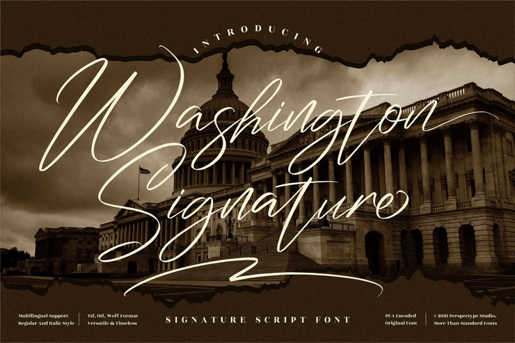 Washington Signature字体 1