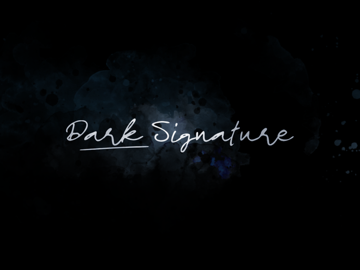 d Dark Signature字体 1