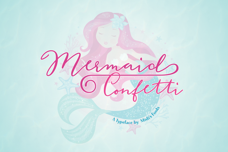 Mermaid Confetti字体 3