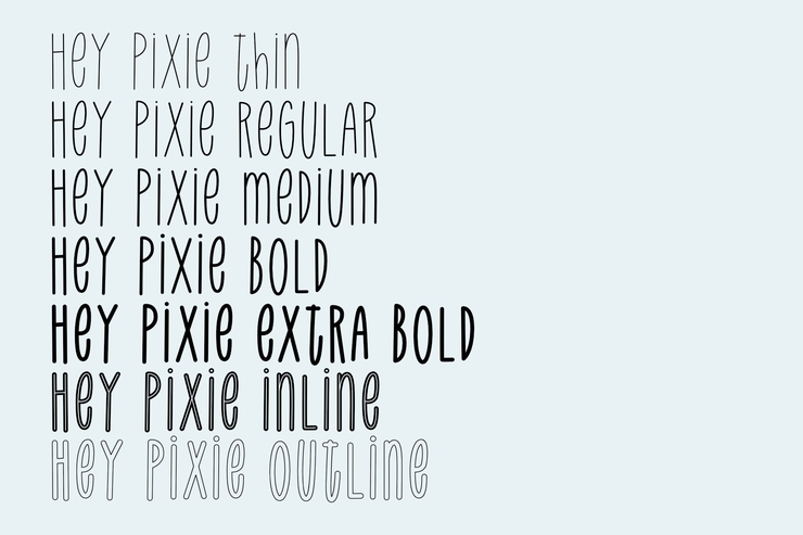 Hey Pixie Bold _ PERSONALUSE字体 2