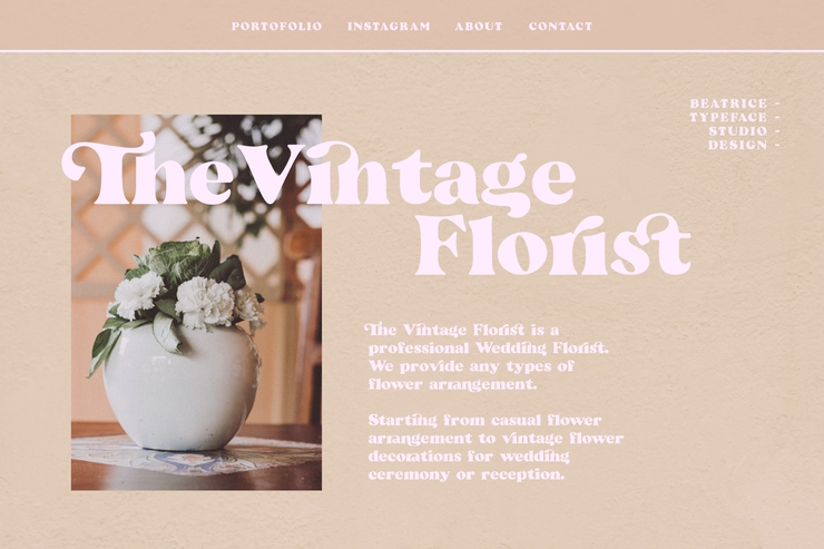 Beatrice - Retro Serif字体 3