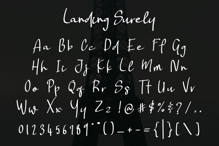 Landing Surely字体 2