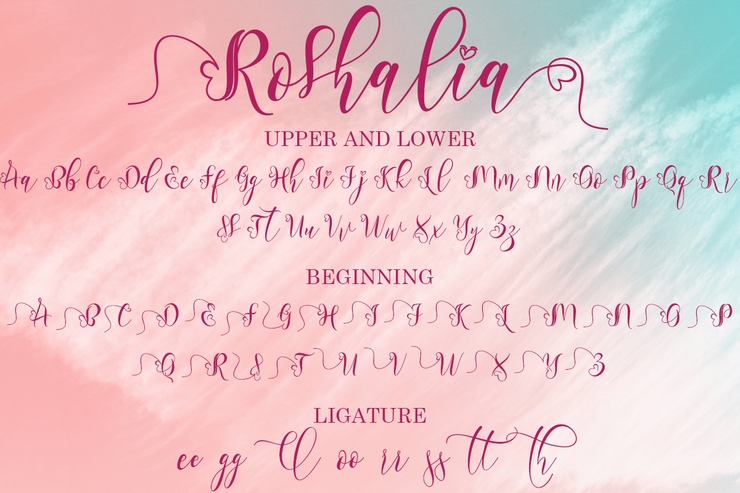 Roshalia字体 8
