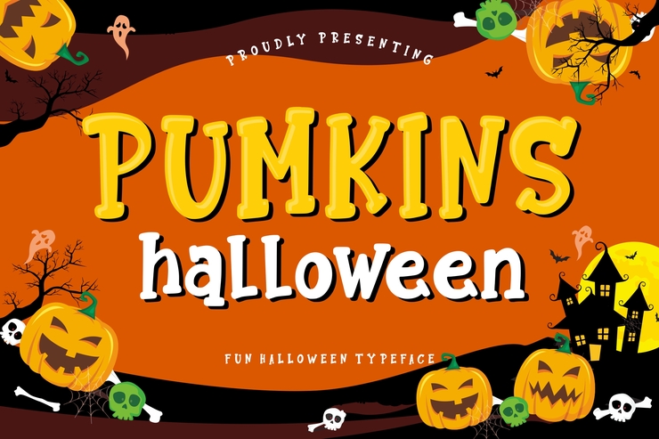 Pumkins Halloween字体 3