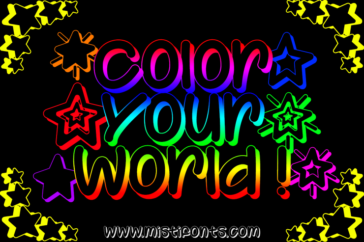Color Your World字体 1