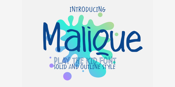 Malique字体 1