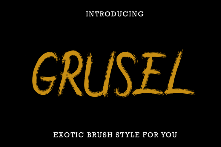 Grusel Hand Brush字体 1