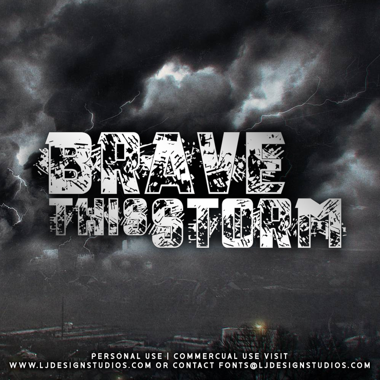 Brave this Storm字体 2