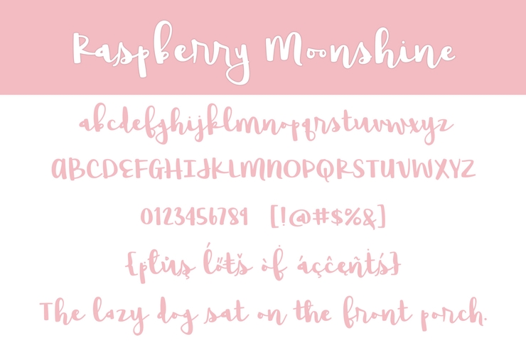 Raspberry Moonshine字体 2