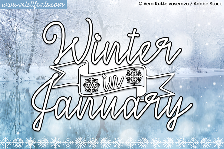 Winter in January字体 2