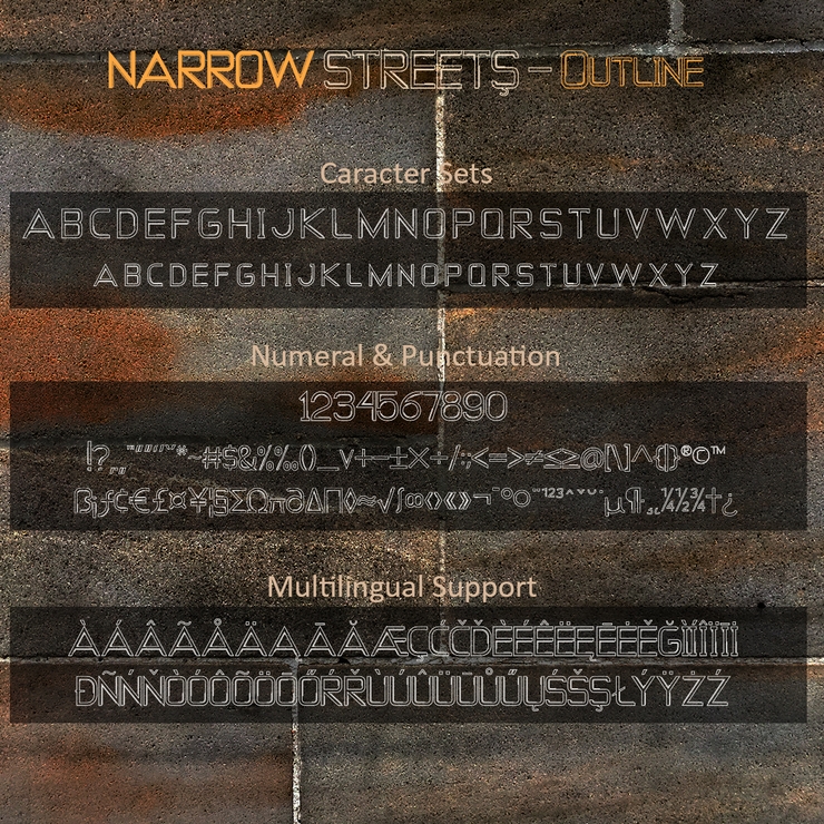 Narrow Streets字体 1