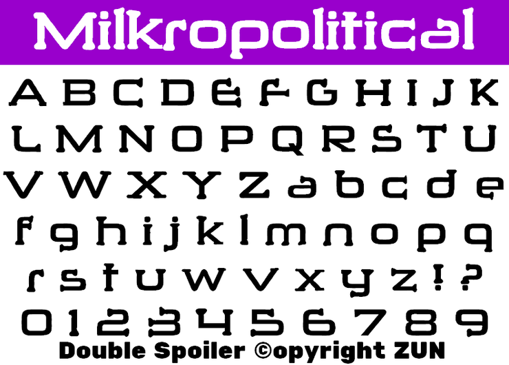 Milkropolitical字体 1