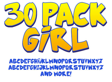 30 Pack Girl字体 1