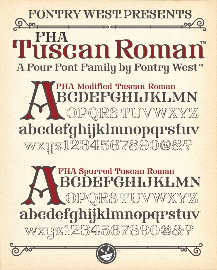 FHA Mod Tuscan Roman NCV字体 5