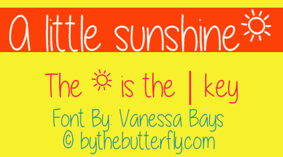 A little sunshine字体 1